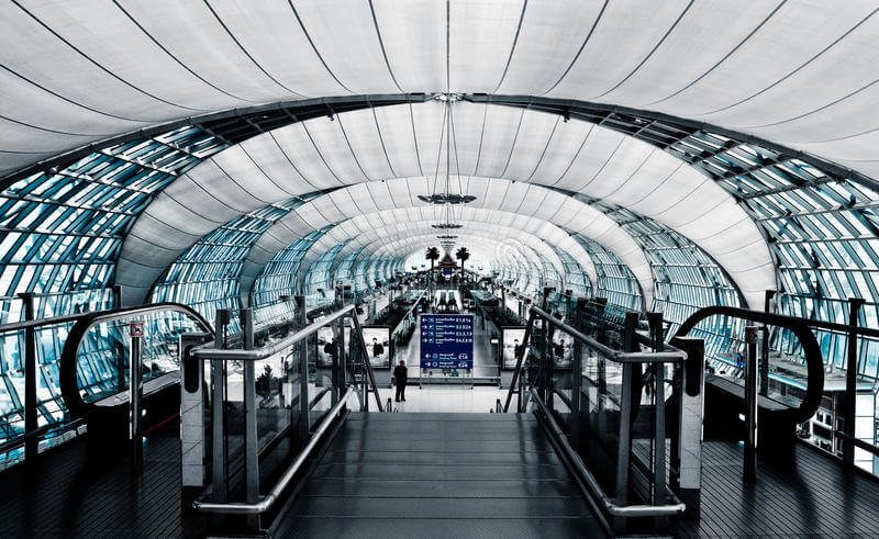 Bangkok Airport terminal.